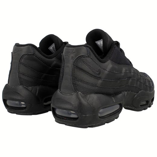 Czarne buty sportowe damskie Nike sneakersy płaskie sznurowane 