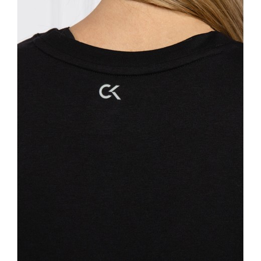 Bluzka damska Calvin Klein młodzieżowa z okrągłym dekoltem 
