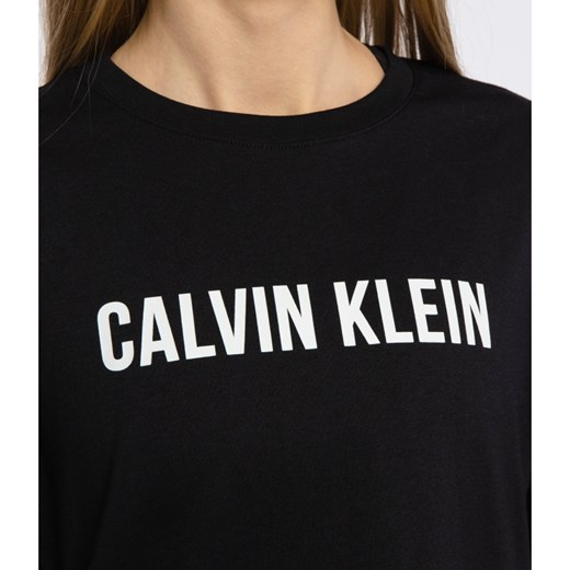 Bluzka damska Calvin Klein z okrągłym dekoltem z krótkim rękawem młodzieżowa 