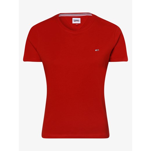 Tommy Jeans - T-shirt damski, czerwony Tommy Jeans S vangraaf