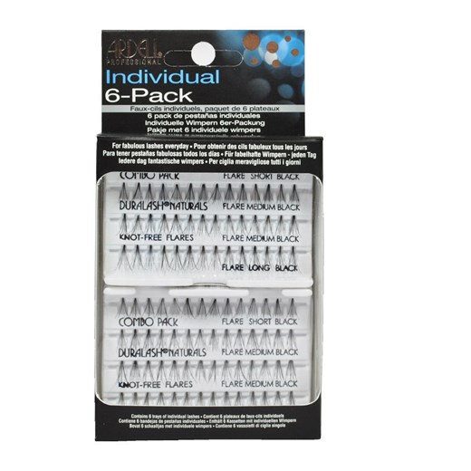 Ardell, Individual Combo Pack, zestaw 56 kępek rzęs, Black, 6-pack wyprzedaż smyk
