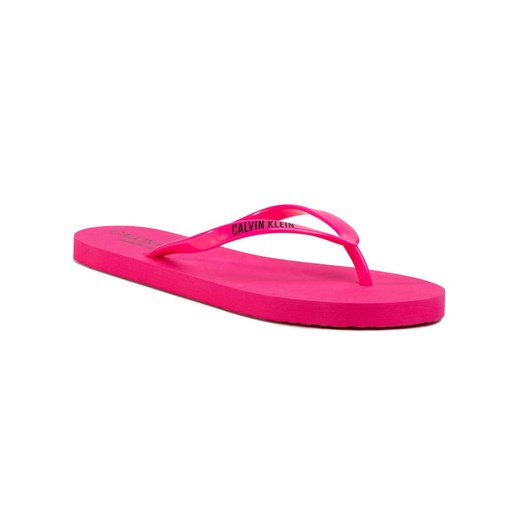 Calvin Klein Swimwear Japonki FF Sandals KW0KW01032 Różowy 41_42 okazyjna cena MODIVO