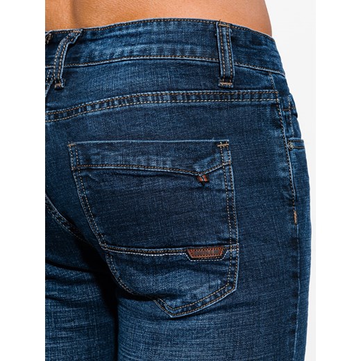 Spodnie męskie jeansowe 1016P - ciemnoniebieskie Edoti.com 38 Edoti.com
