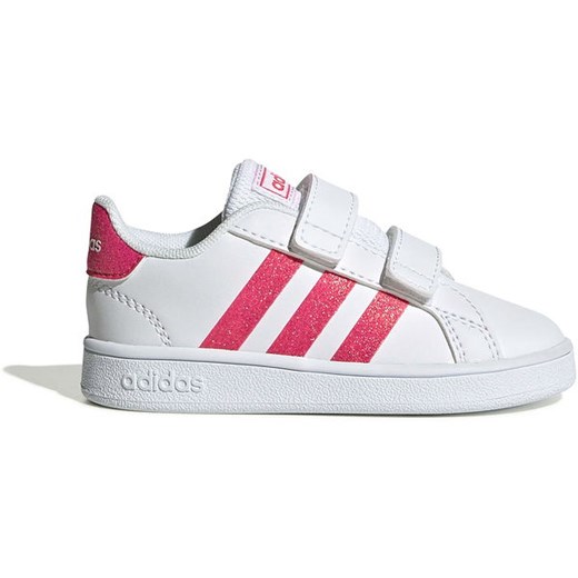 Buty dziewczęce Grand Court Adidas (cloud white/real pink) 22 wyprzedaż SPORT-SHOP.pl