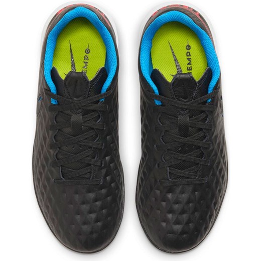 Buty sportowe dziecięce Nike czarne ze skóry sznurowane 