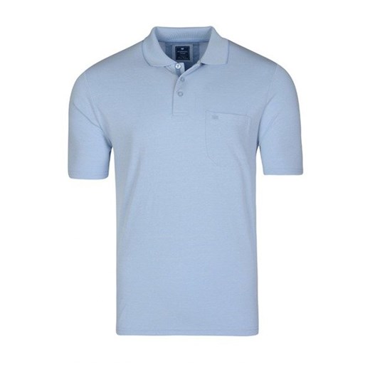 T-shirt męski niebieski Redmond z bawełny 