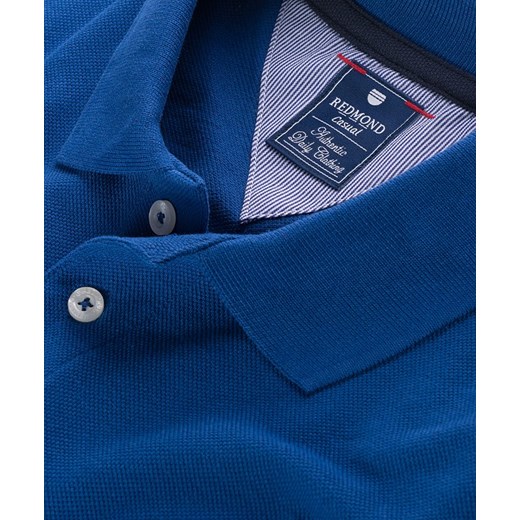 T-shirt męski niebieski Redmond letni z krótkim rękawem 