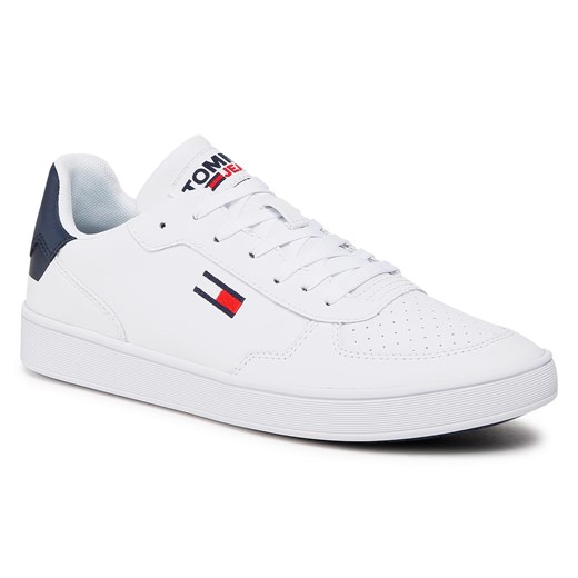 Sneakersy TOMMY JEANS - Essential Cupsole EM0EM00647 White YBR Tommy Jeans 42 eobuwie.pl