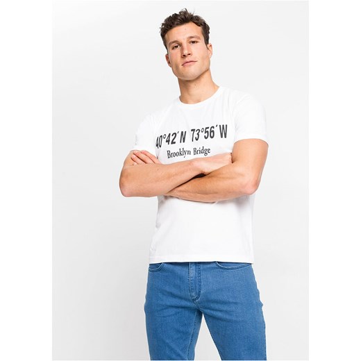 T-shirt męski Bonprix z krótkimi rękawami młodzieżowy 