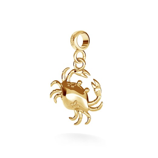 Srebrny charms beads zawieszka krab, srebro 925 : Srebro - kolor pokrycia - Pokrycie żółtym 18K złotem, Wariant - Beads Giorre GIORRE