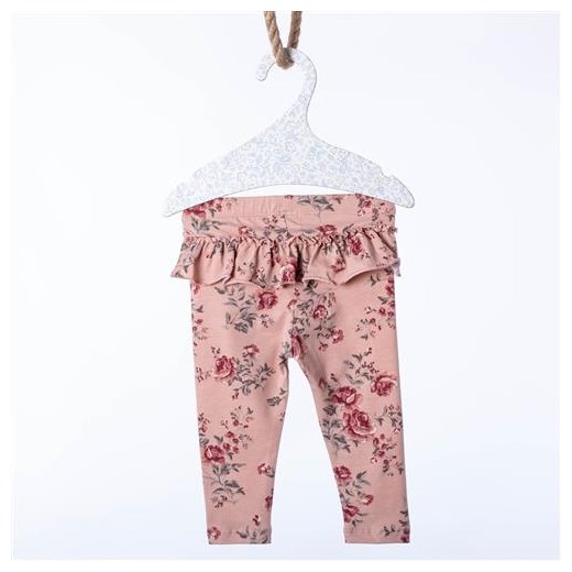 Newbie Legginsy z falbaną kolor różowy róże Oficjalny sklep Allegro