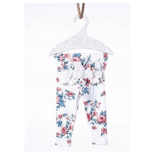 Newbie Legginsy kolor biały kwiaty Oficjalny sklep Allegro