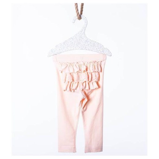 Newbie Legginsy z falbaną kolor morelowy Oficjalny sklep Allegro