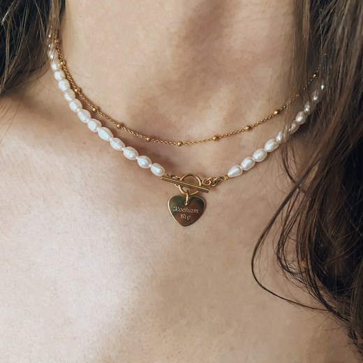 Naszyjnik z pereł z sercem MY LOVE Perlove Biżuteria-Perlove