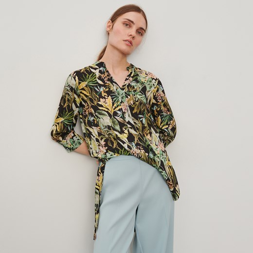 Reserved - Wzorzysta tunika - Czarny Reserved 44 promocyjna cena Reserved