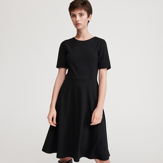Reserved - Dzianinowa sukienka - Czarny Reserved XL wyprzedaż Reserved