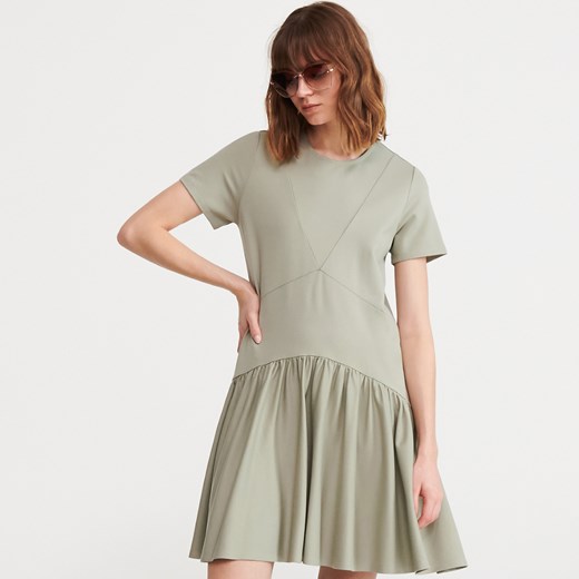 Reserved - Dzianinowa sukienka - Zielony Reserved M wyprzedaż Reserved