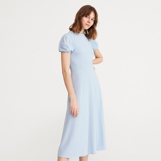Reserved - Dzianinowa sukienka - Niebieski Reserved XS okazyjna cena Reserved