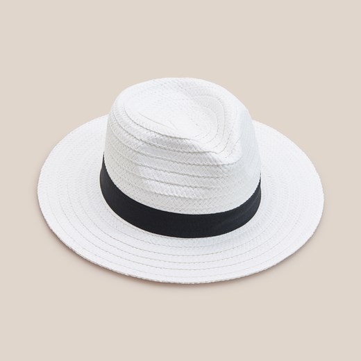 Reserved - Pleciony kapelusz - Biały Reserved S Reserved okazyjna cena
