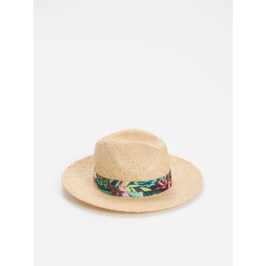 Reserved - Pleciony kapelusz panama - Beżowy Reserved M okazyjna cena Reserved