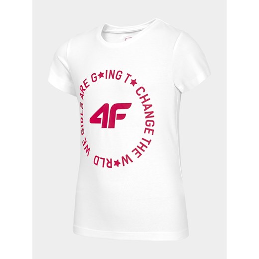 T-shirt dziewczęcy (122-164) 128,134 okazyjna cena 4F