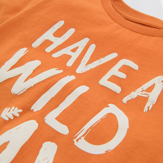 Cool Club, T-shirt chłopięcy, pomarańczowy, Have a wild day Cool Club smyk