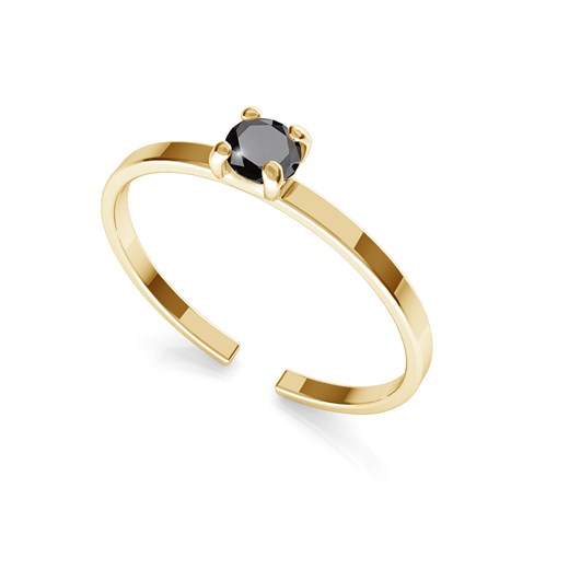 Srebrny pierścionek z diamentem 3mm My RING™, srebro 925 : Srebro - kolor pokrycia - Pokrycie żółtym 18K złotem Giorre GIORRE