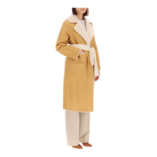two-tone reversible shearling coat Blancha 42 IT showroom.pl