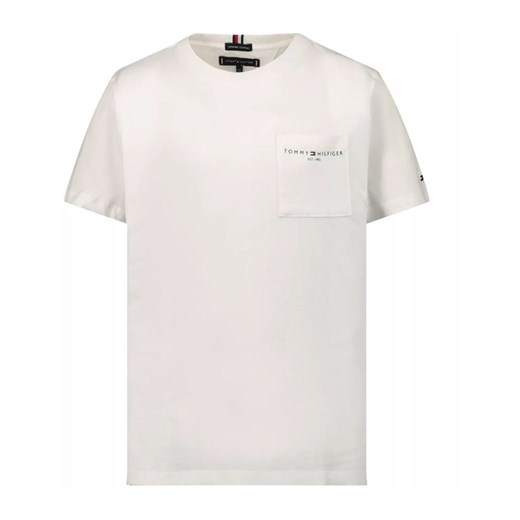 T-shirt chłopięce Tommy Hilfiger biały z krótkimi rękawami 