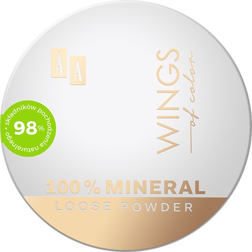 AA WINGS OF COLOR 100% Pure Mineral Loose Powder Puder Sypki Mineralny Idealnie Kryjący 12 Warm Beige 8 g Aa Wings Of Color Oceanic_SA