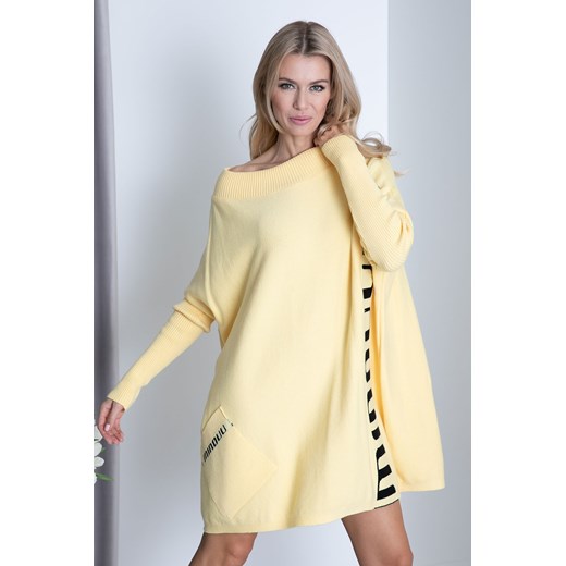 Sukienka MINOU z logo yellow Maravilla Boutique uniwersalny Maravilla Boutique 