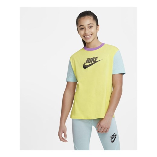 T-shirt dla dużych dzieci (dziewcząt) Nike Sportswear - Żółć Nike M Nike poland