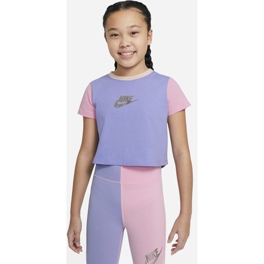 Krótki T-shirt dla dużych dzieci (dziewcząt) Nike Sportswear - Fiolet Nike XL Nike poland