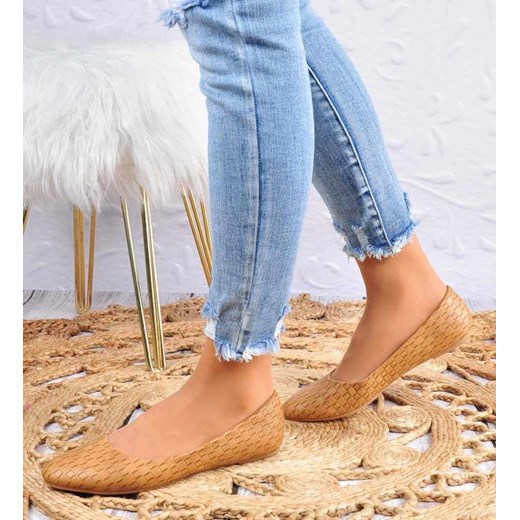 Modne damskie balerinki Yellow /B4-2 4639 S171/ Pantofelek24 38 promocyjna cena pantofelek24.pl