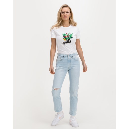 Converse Flowers Are Blooming T-shirt Biały Converse S BIBLOO