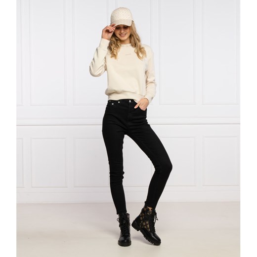 Czarne jeansy damskie Calvin Klein casualowe 