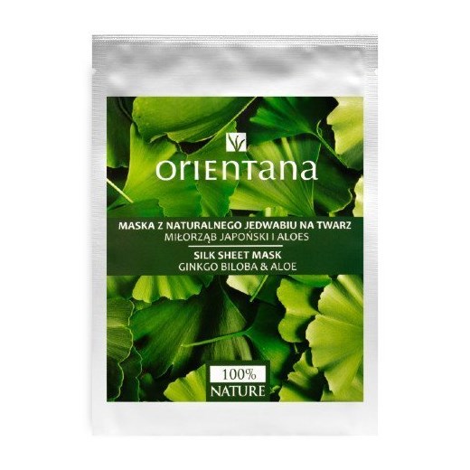 Orientana Maska z naturalnego jedwabiu na twarz MIŁORZĄB JAPOŃSKI I ALOES, 1 szt uniwersalny drogeriaolmed.pl