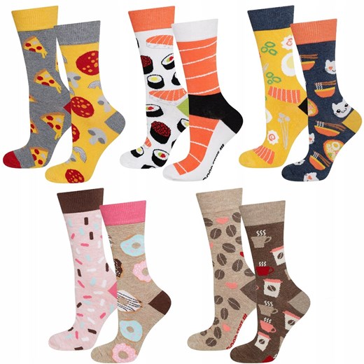 Kolorowe skarpetki damskie GOOD STUFF "nie do pary" 5 par uniwersalny promocyjna cena Sklep SOXO