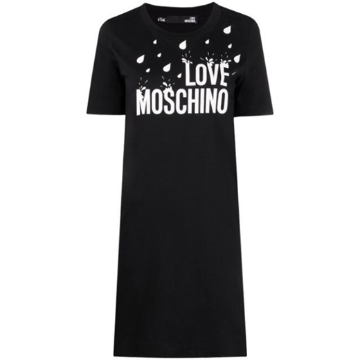 Sukienka Love Moschino z krótkim rękawem czarna 