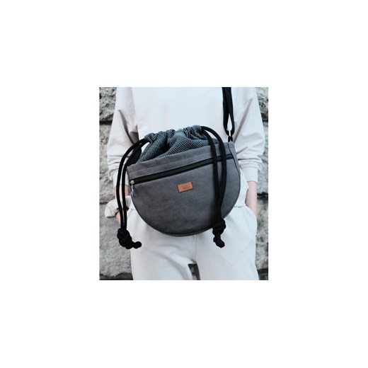 Torebka listonoszka "CROSSERKA", ciemnoszara Mebags średnia me&BAGS