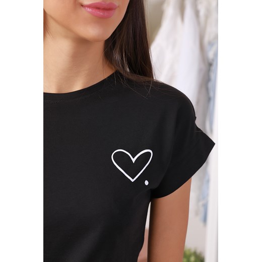 T-shirt damski ALDEORA BLACK M wyprzedaż Ivet Shop