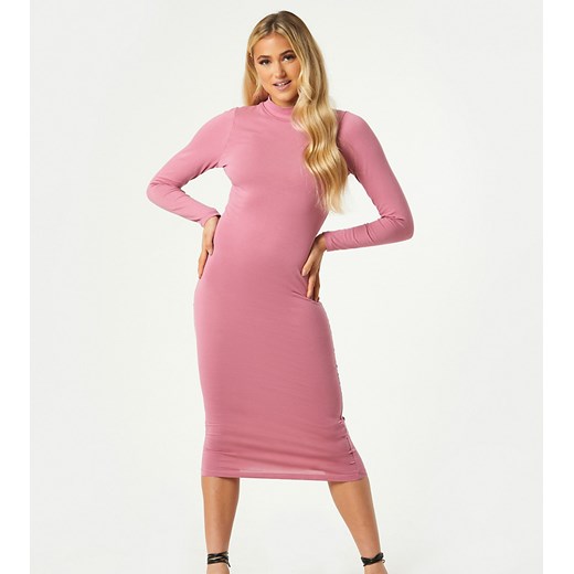 Outrageous Fortune – Różowa sukienka midi z półgolfem i długim rękawem, tylko w ASOS-Różowy Outrageous Fortune 42 Asos Poland