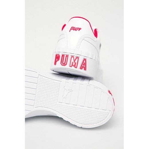 Buty sportowe damskie Puma ze skóry ekologicznej sznurowane 