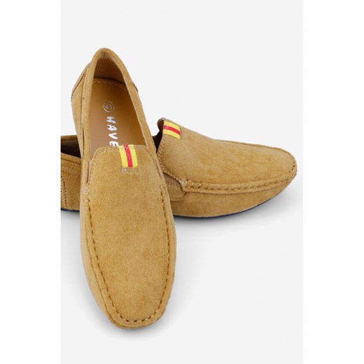 Mokasyny męskie Yourshoes skórzane casualowe bez zapięcia jesienne