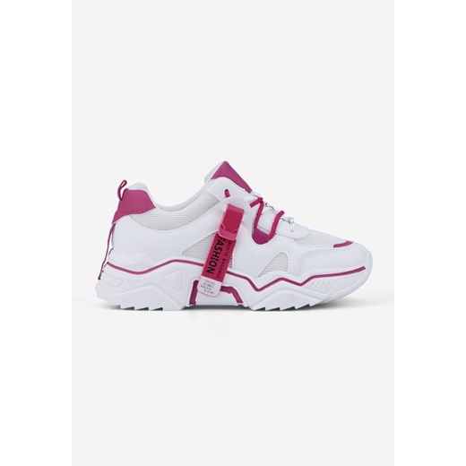 Sneakersy biało różowe Lydie Yourshoes 37 YourShoes