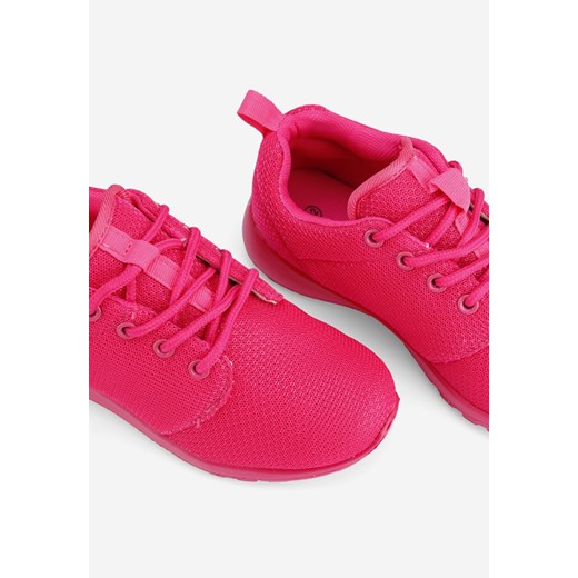 Buty sportowe dziecięce Yourshoes różowe wiązane 