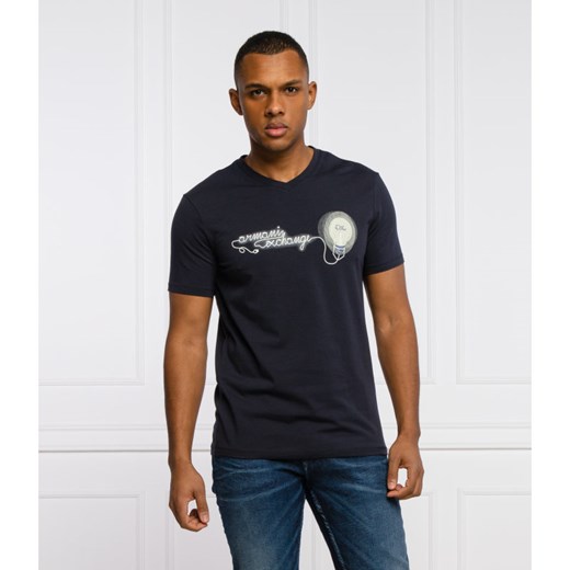 T-shirt męski Armani Exchange z napisami z krótkim rękawem 
