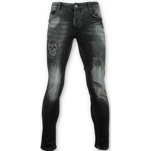 skinny jeans met patches Justing W32 showroom.pl
