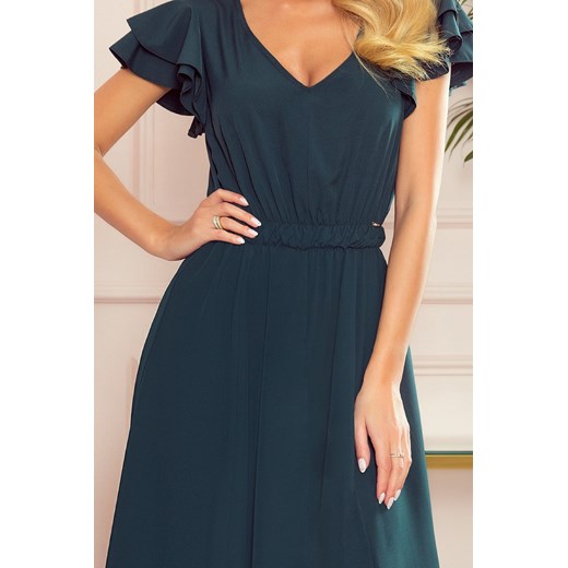 Sukienka Ptak Moda z krótkim rękawem maxi