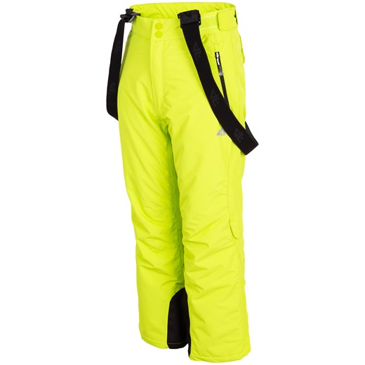 Spodnie narciarskie dla dużych dzieci (chłopców) JSPMN400 - soczysta zieleń 122 promocyjna cena 4F